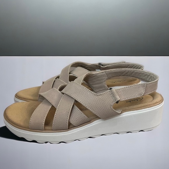 Clark’s Jillian Spring Sandals Slingback adjustable Size 12 M Tan Sand Sable - Picture 9 of 11